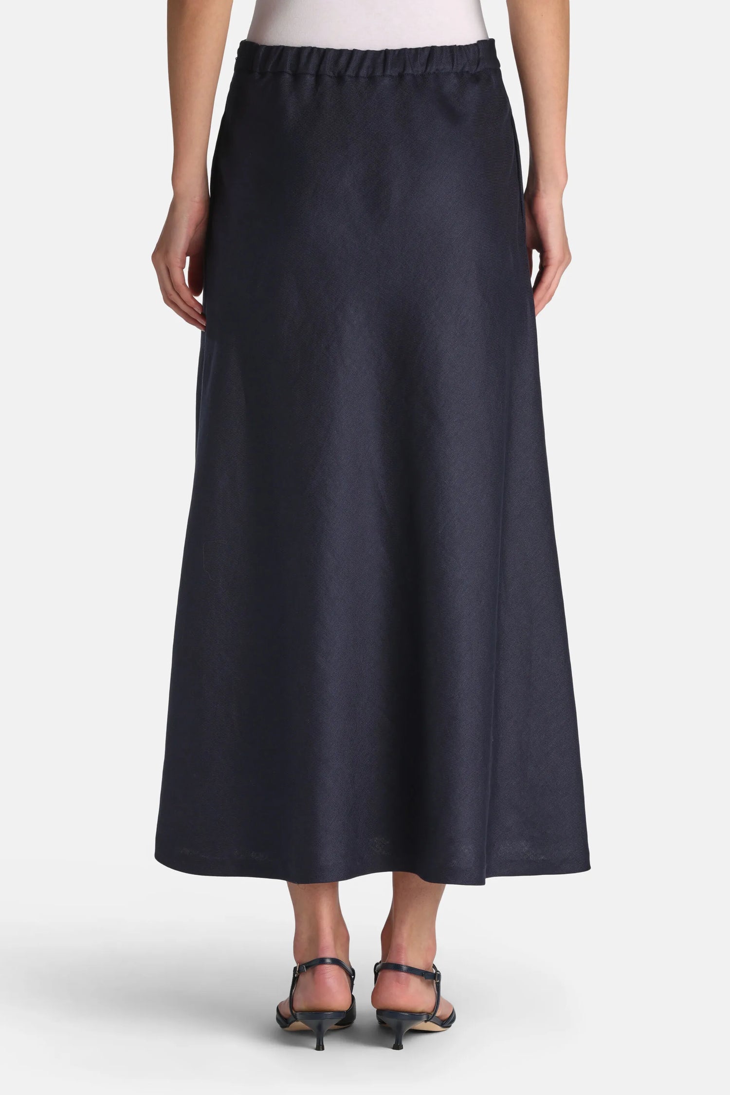 Luisa Spagnoli Blu Women Teo - Flared Maxi Skirt SKU: TEO_1234 Image 02