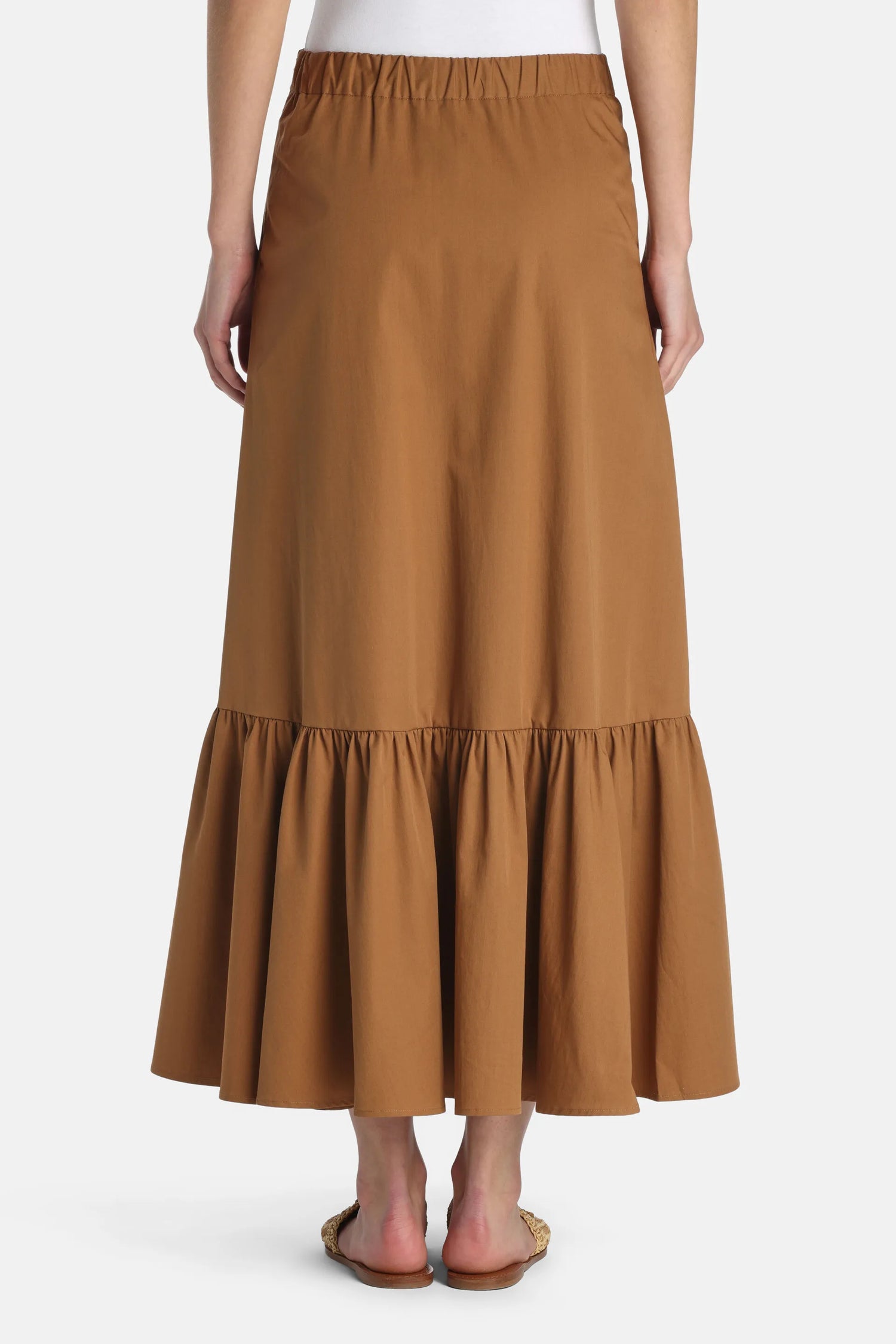 Luisa Spagnoli_Tobacco_Timpano - Flounced Maxi Skirt_TIMPANO_2217_03