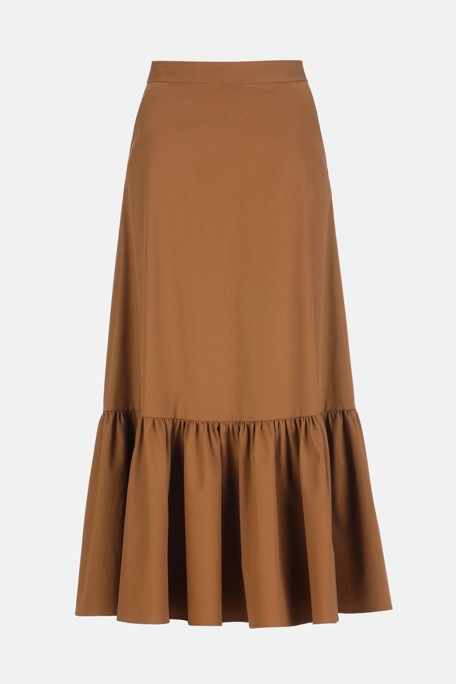 Luisa Spagnoli_Tobacco_Timpano - Flounced Maxi Skirt_TIMPANO_2217_05