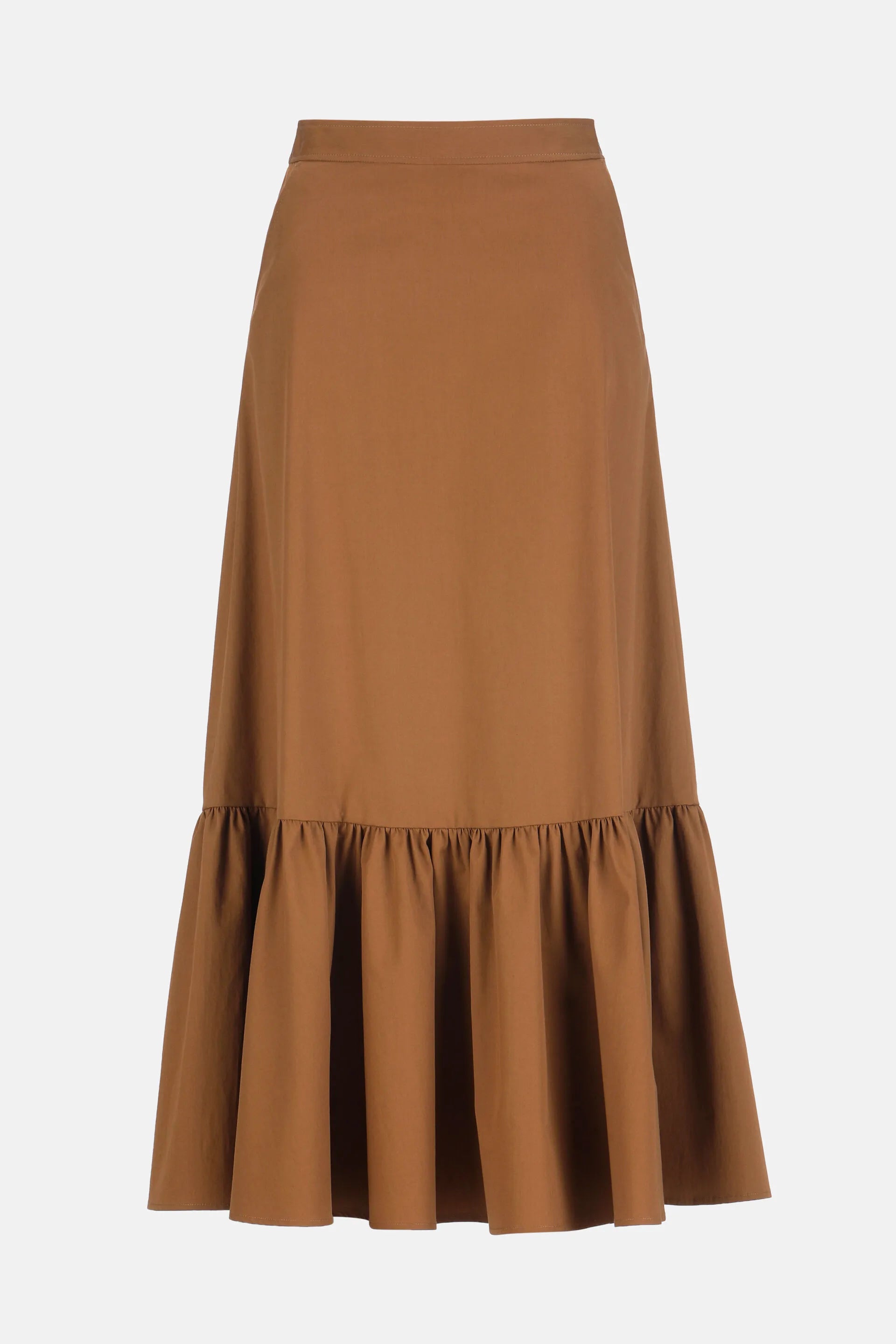 Luisa Spagnoli_Tobacco_Timpano - Flounced Maxi Skirt_TIMPANO_2217_05