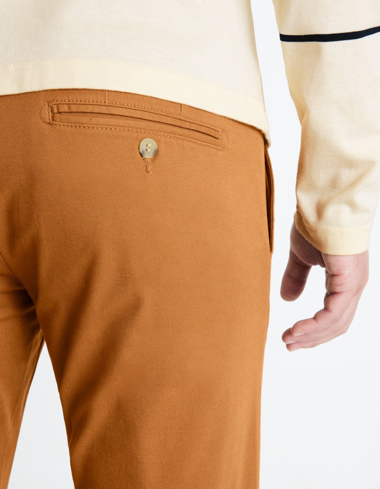 Slim Chino Pants In Stretch Cotton - Caramel_06