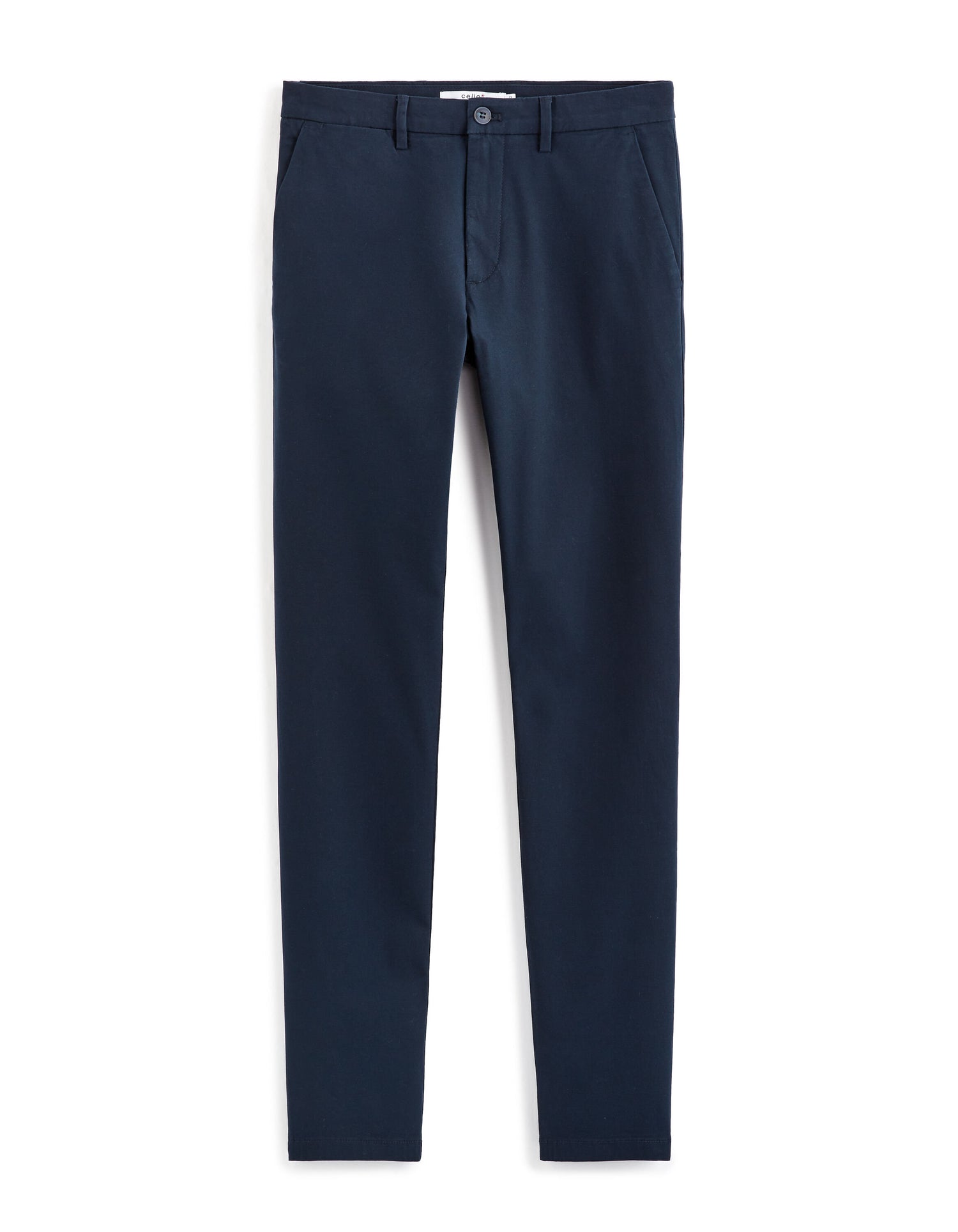 Slim Chino Pants In Stretch Cotton - Navy_01