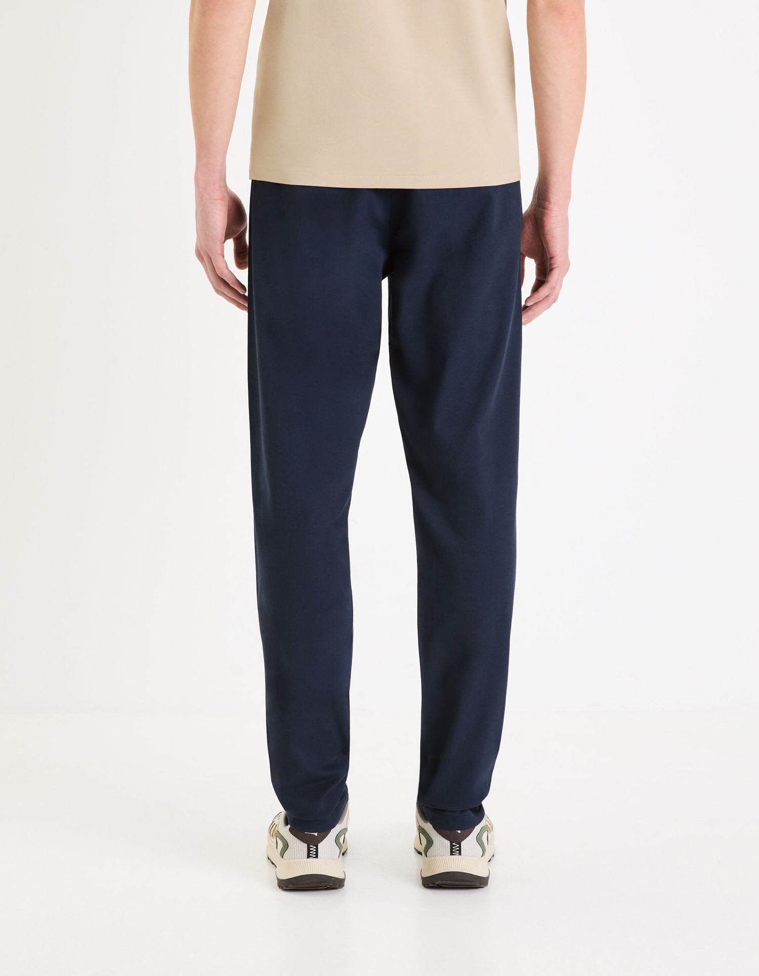 Slim Chino Pants In Stretch Cotton - Navy_04