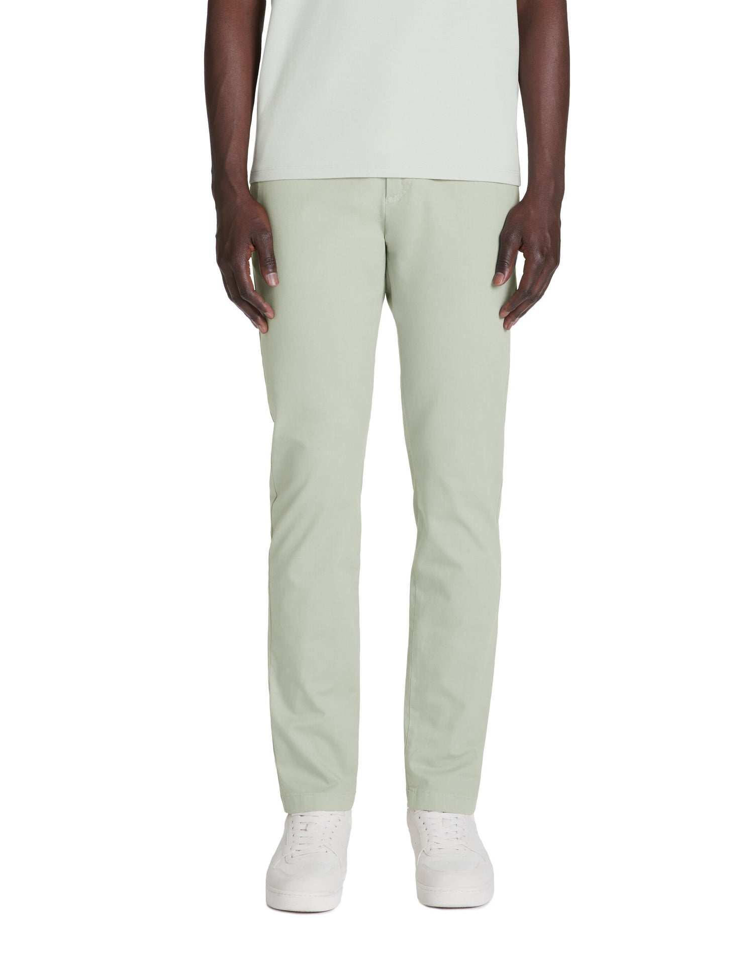 Slim Chino Pants In Stretch Cotton - Mint_02