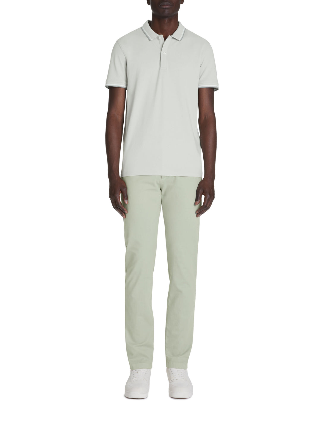 Slim Chino Pants In Stretch Cotton - Mint_03