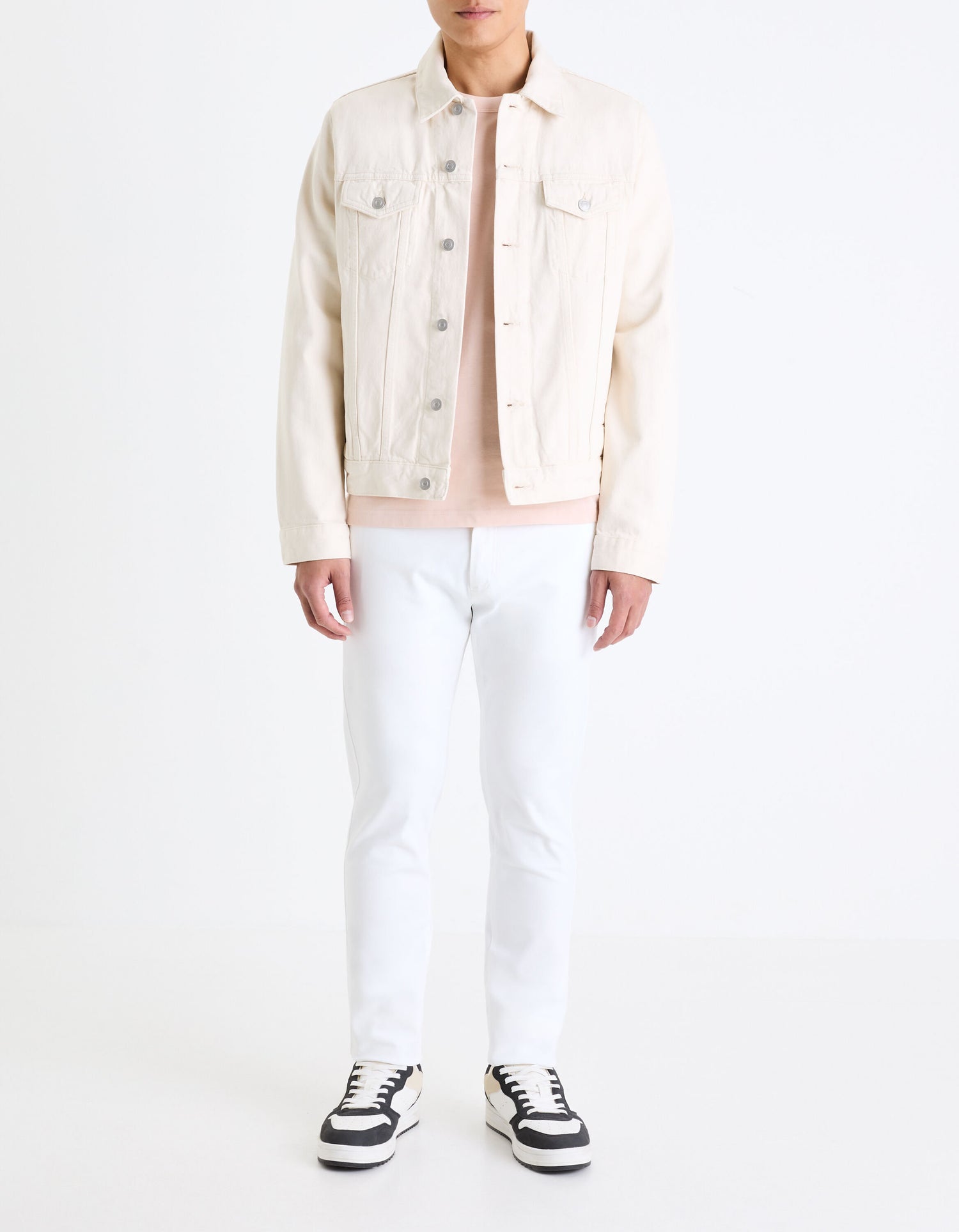 Celio_White Slim Fit Stretch Cotton Chinos_TOCHARLES_OPTICAL WHITE_02