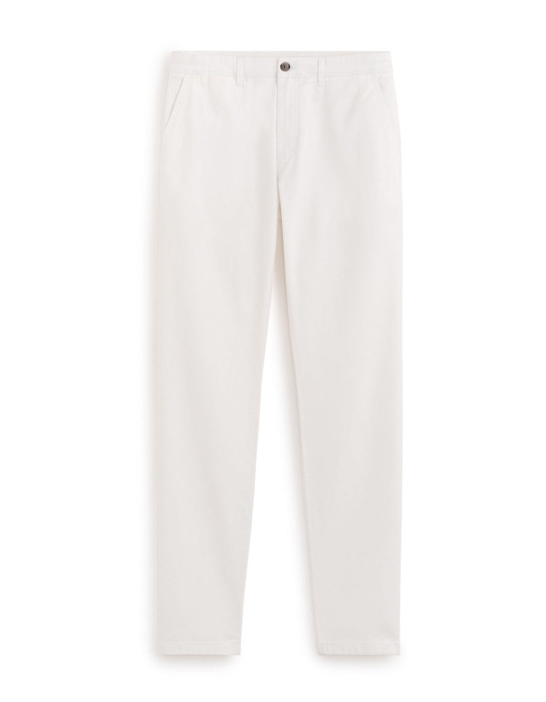 Slim Chino Pants In Stretch Cotton - White_01