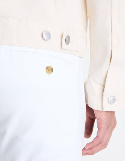 Slim Chino Pants In Stretch Cotton - White_06