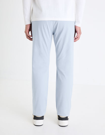 Straight Chino Pants In Stretch Cotton - Light Blue_04