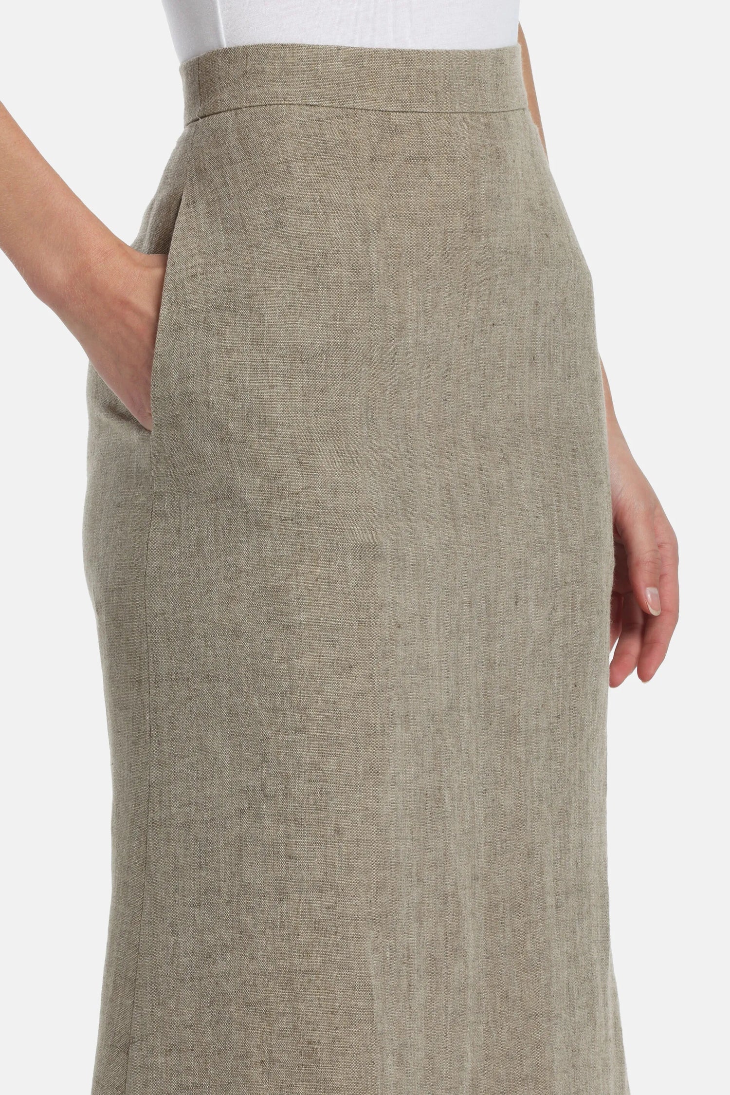 Luisa Spagnoli Pietra/Bianco Women Trionfo - Midi Skirt - Fashion Show SKU: TRIONFO_1121 0201 Image 03