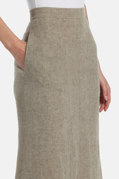 Luisa Spagnoli Pietra/Bianco Women Trionfo - Midi Skirt - Fashion Show SKU: TRIONFO_1121 0201 Image 03
