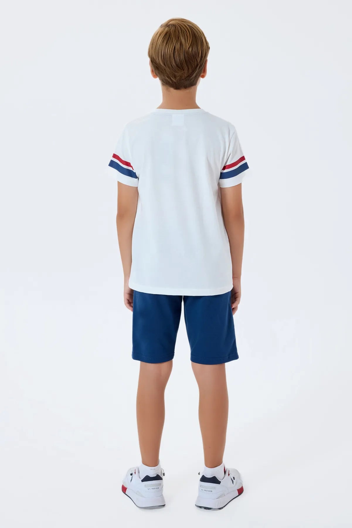 U.S. Polo Assn. White Boys White Two Pieces Set SKU: US2409_White Image 04
