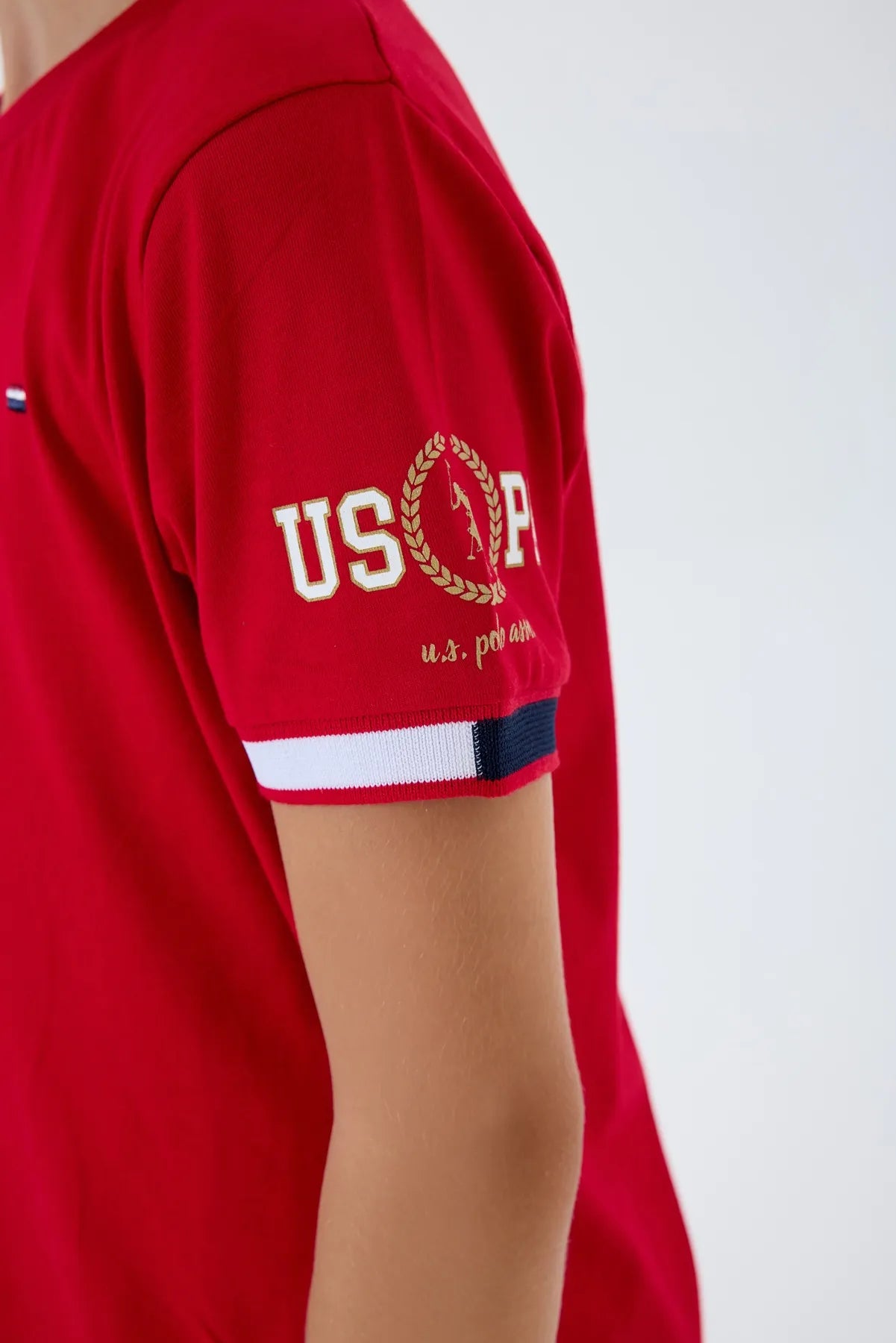 U.S. Polo Assn. Red Boys Red Two Pieces Set SKU: US2424_Red Image 02