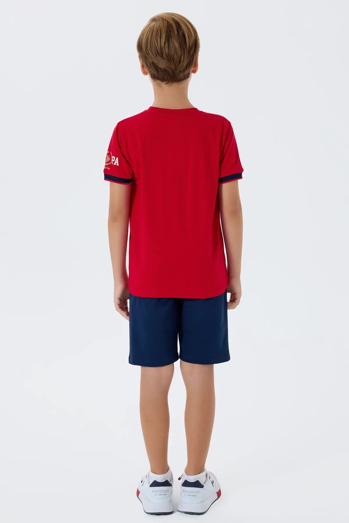 U.S. Polo Assn. Red Boys Red Two Pieces Set SKU: US2424_Red Image 04