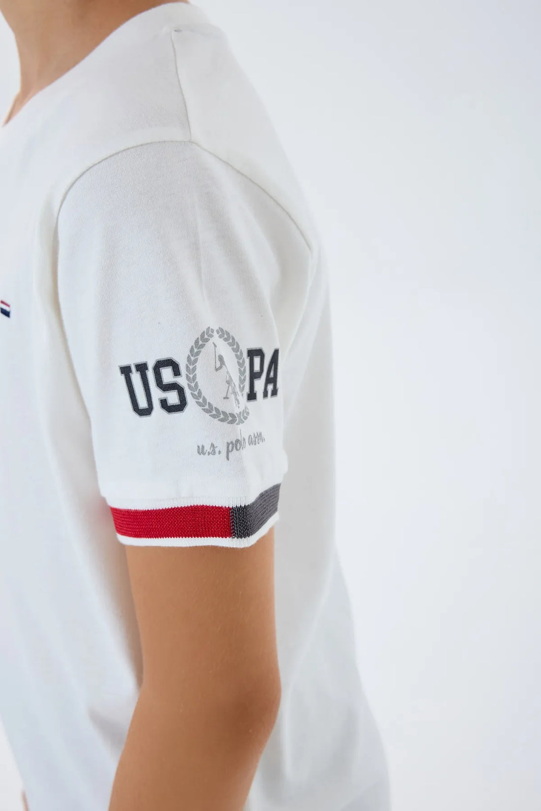 U.S. Polo Assn. White Boys White Two Pieces Set SKU: US2424_White Image 02
