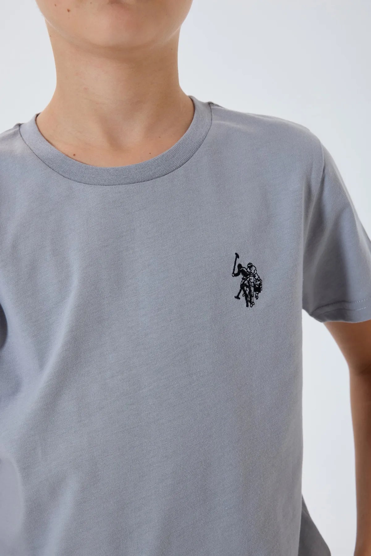 U.S. Polo Assn. Grey Boys Grey Two Pieces Set SKU: US2427_Grey Image 05