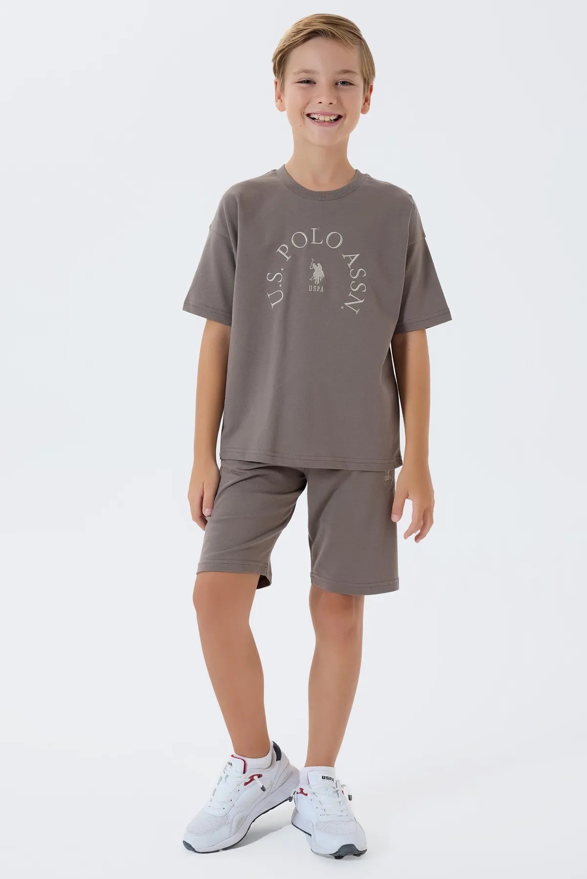 U.S. Polo Assn. Dark Vison Boys Dark Vison Two Pieces Set SKU: US2428_Dark Vison Image 04
