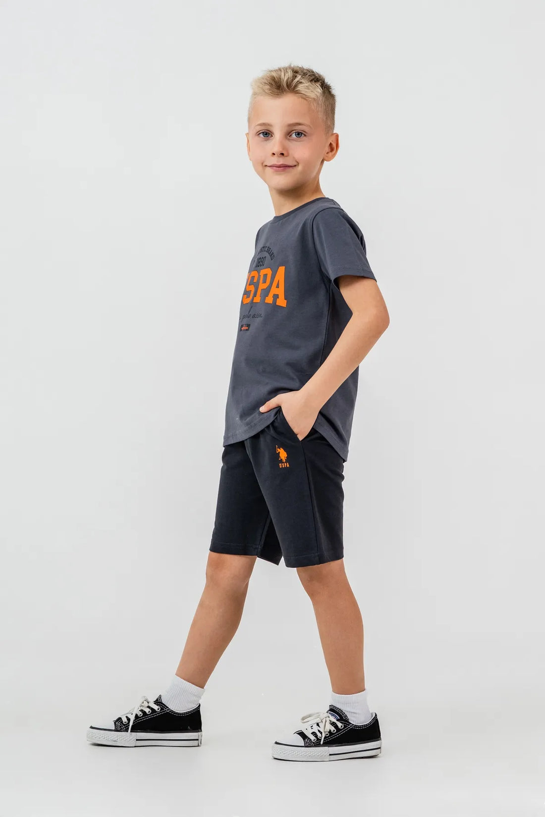 U.S. Polo Assn. Smoky Boys Smoky Two Pieces Set SKU: US2430_Smoky Image 01