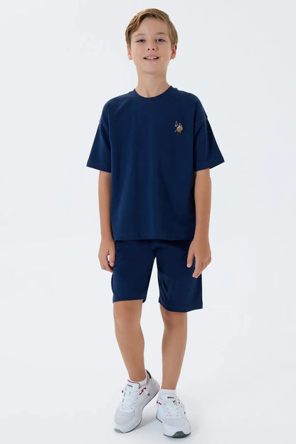 U.S. Polo Assn. Navy Boys Navy Two Pieces Set SKU: US2434_Navy Image 03