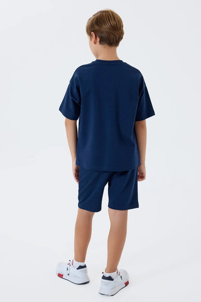 U.S. Polo Assn. Navy Boys Navy Two Pieces Set SKU: US2434_Navy Image 04