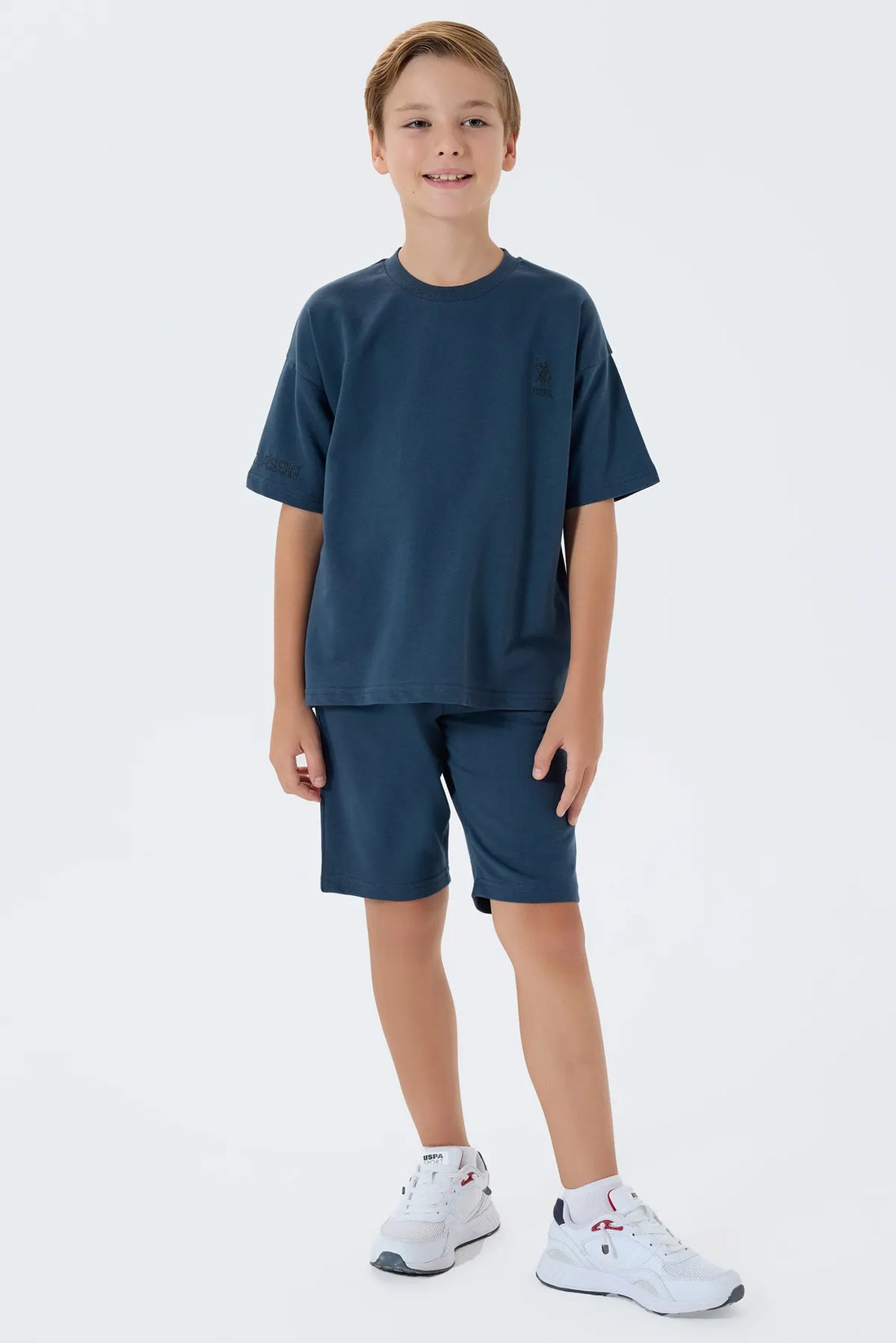 U.S. Polo Assn. Green Boys Green Two Pieces Set SKU: US2435_Green Image 01