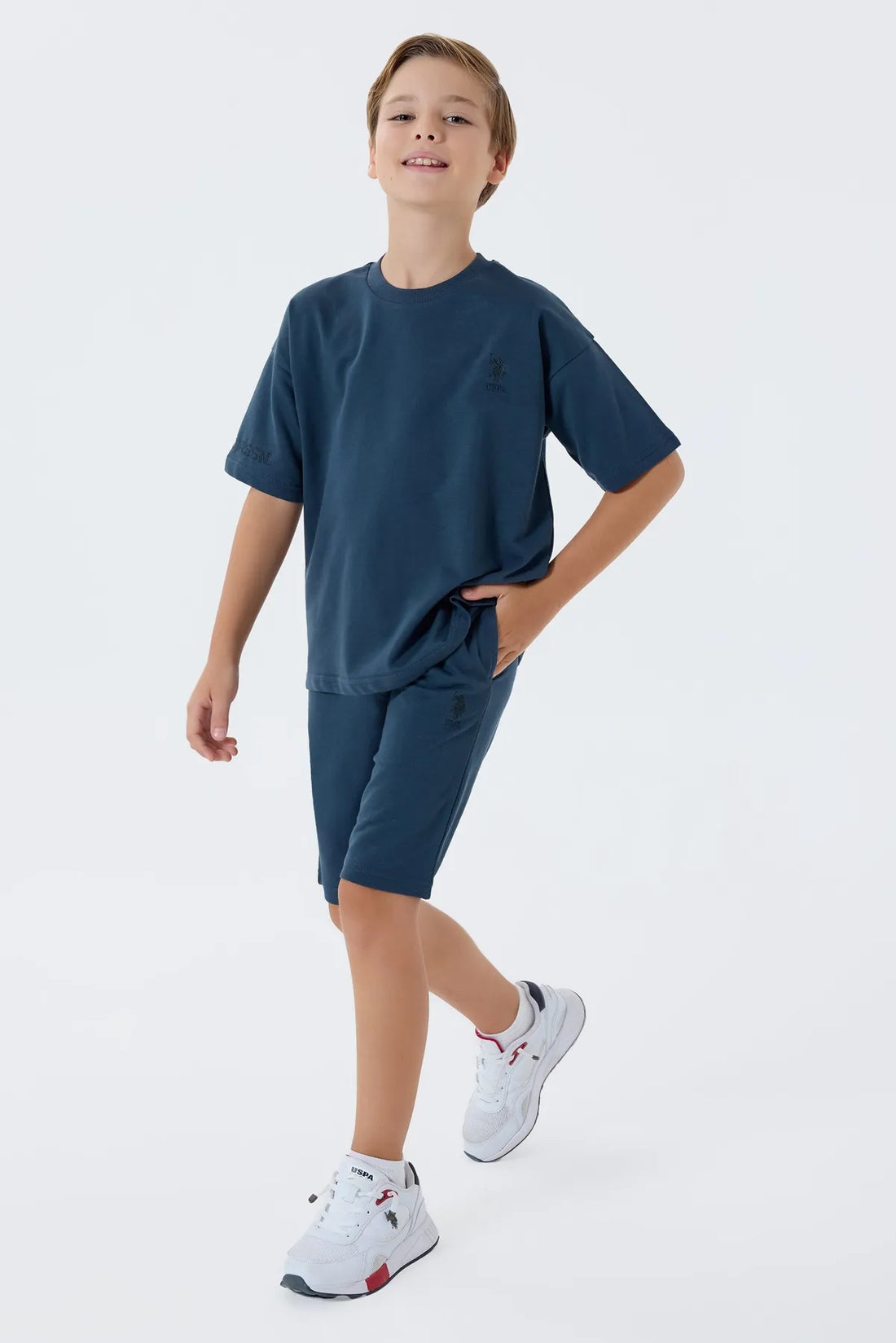U.S. Polo Assn. Green Boys Green Two Pieces Set SKU: US2435_Green Image 02