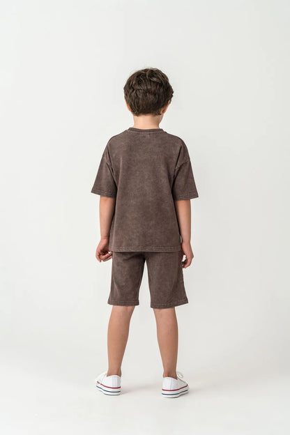 U.S. Polo Assn. Chocolate Boys Chocolate Two Pieces Set SKU: US2436_Chocolate Image 05