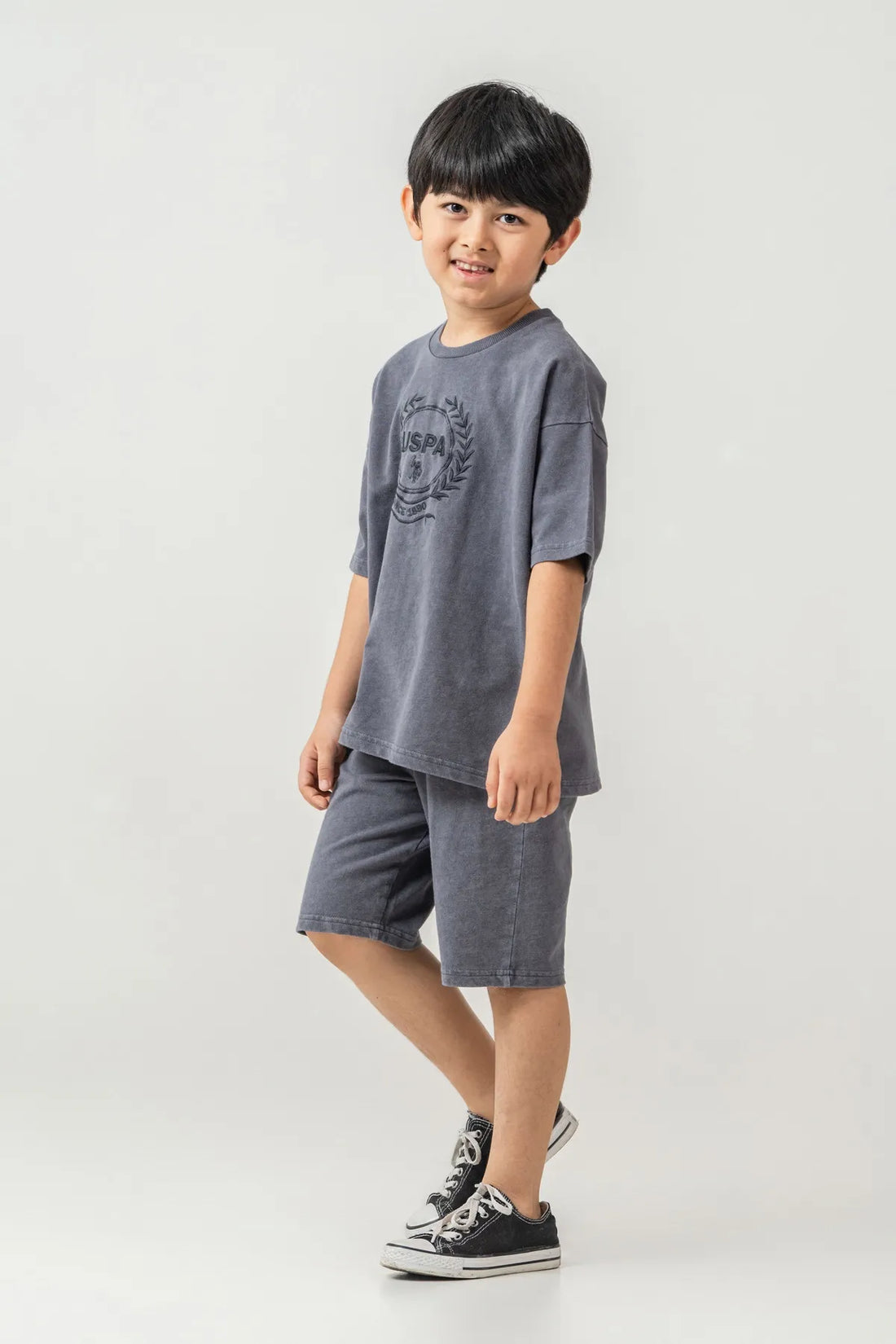 U.S. Polo Assn. Smoky Boys Smoky Two Pieces Set SKU: US2436_Smoky Image 01