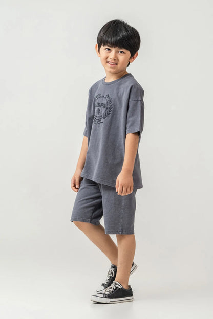 U.S. Polo Assn. Smoky Boys Smoky Two Pieces Set SKU: US2436_Smoky Image 01