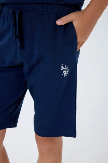 U.S. Polo Assn. Navy Boys Navy Two Pieces Set SKU: US2442_Navy Image 03