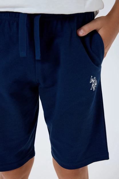 U.S. Polo Assn. White Boys White Two Pieces Set SKU: US2442_White Image 05