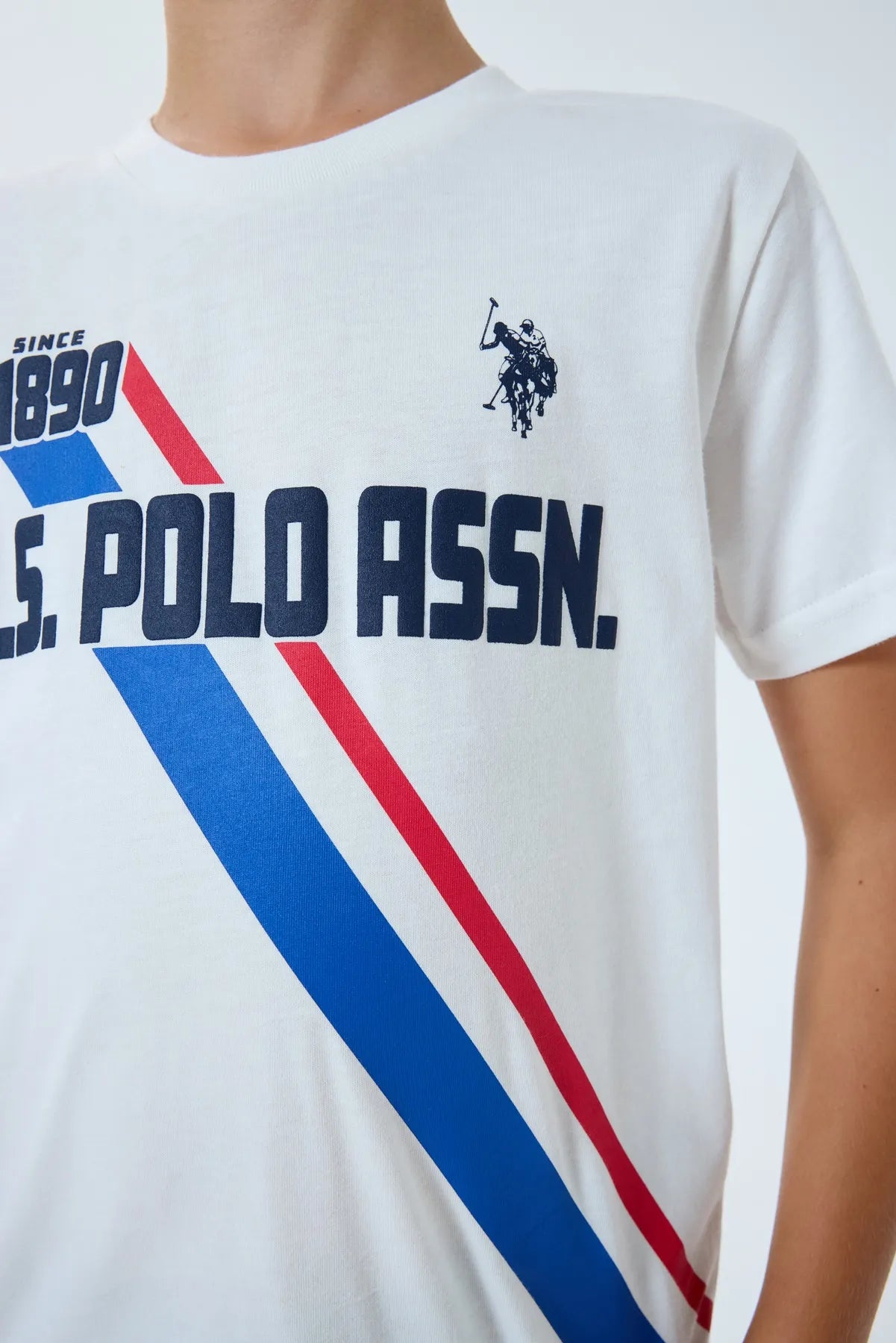 U.S. Polo Assn. White Boys White Two Pieces Set SKU: US2443_White Image 03