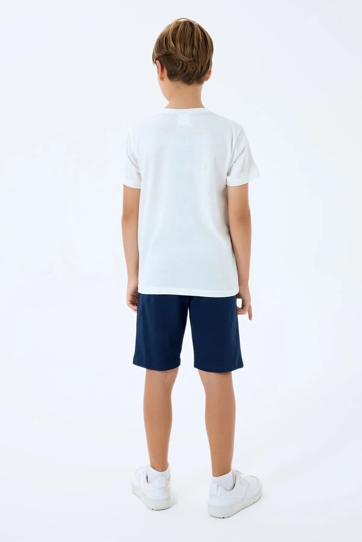 U.S. Polo Assn. White Boys White Two Pieces Set SKU: US2443_White Image 04