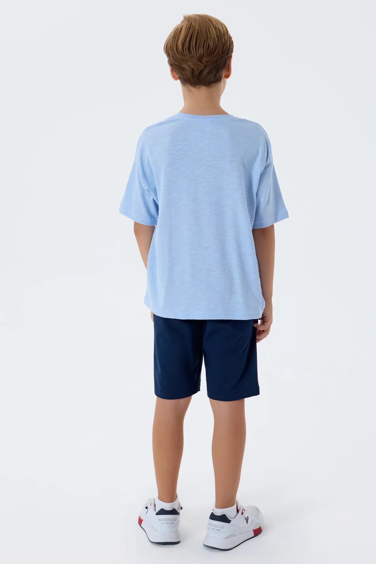 U.S. Polo Assn. Blue Boys Blue Two Pieces Set SKU: US2444_Blue Image 04