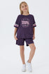 U.S. Polo Assn. Dark Purple Girls Dark Purple Two Pieces Set SKU: US2501_Dark Purple Image 01