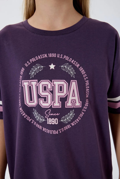 U.S. Polo Assn. Dark Purple Girls Dark Purple Two Pieces Set SKU: US2501_Dark Purple Image 06
