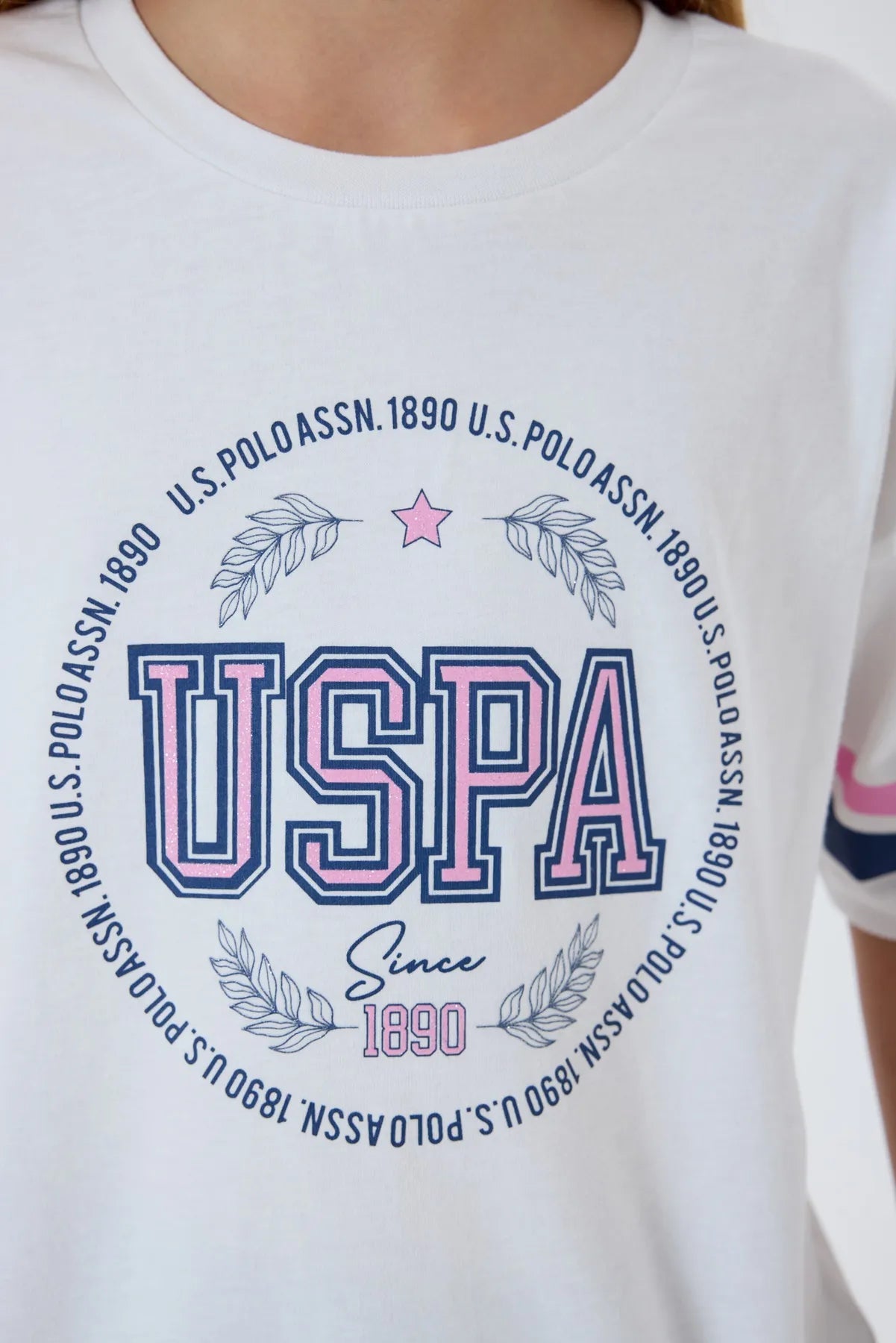 U.S. Polo Assn. White Girls White Two Pieces Set SKU: US2501_White Image 03