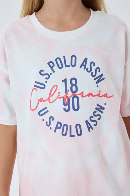 U.S. Polo Assn. Coral Girls Coral Two Pieces Set SKU: US2514_Coral Image 04