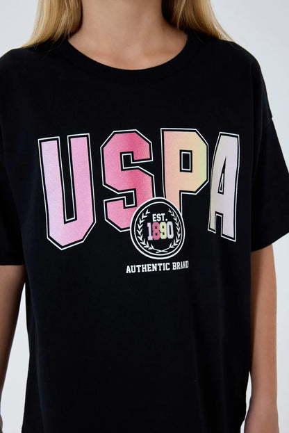 U.S. Polo Assn. Black Girls Black Two Pieces Set SKU: US2517_Black Image 05