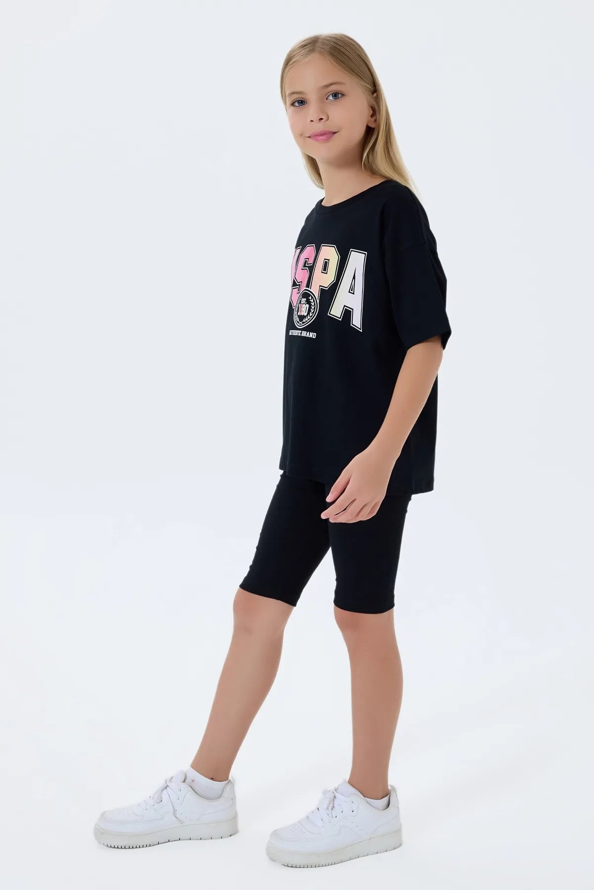 U.S. Polo Assn. Black Girls Black Two Pieces Set SKU: US2517_Black Image 07