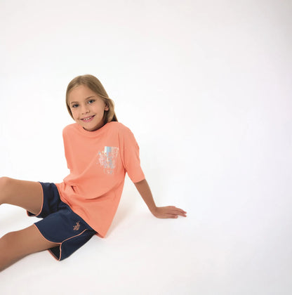 U.S. Polo Assn. Orange Girls Orange Two Pieces Set SKU: US2522_Orange Image 03