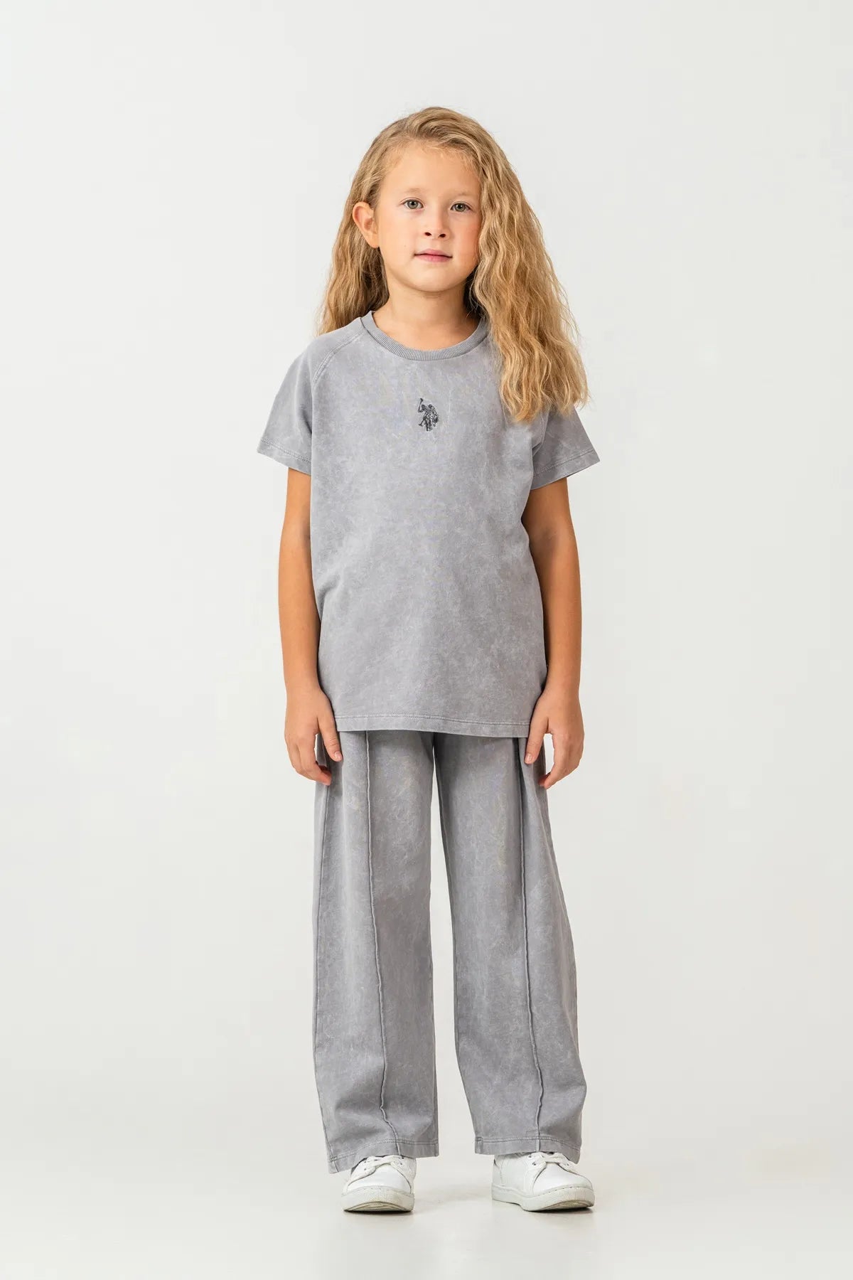 U.S. Polo Assn. Grey Girls Grey Two Pieces Set SKU: US2529_Grey Image 07