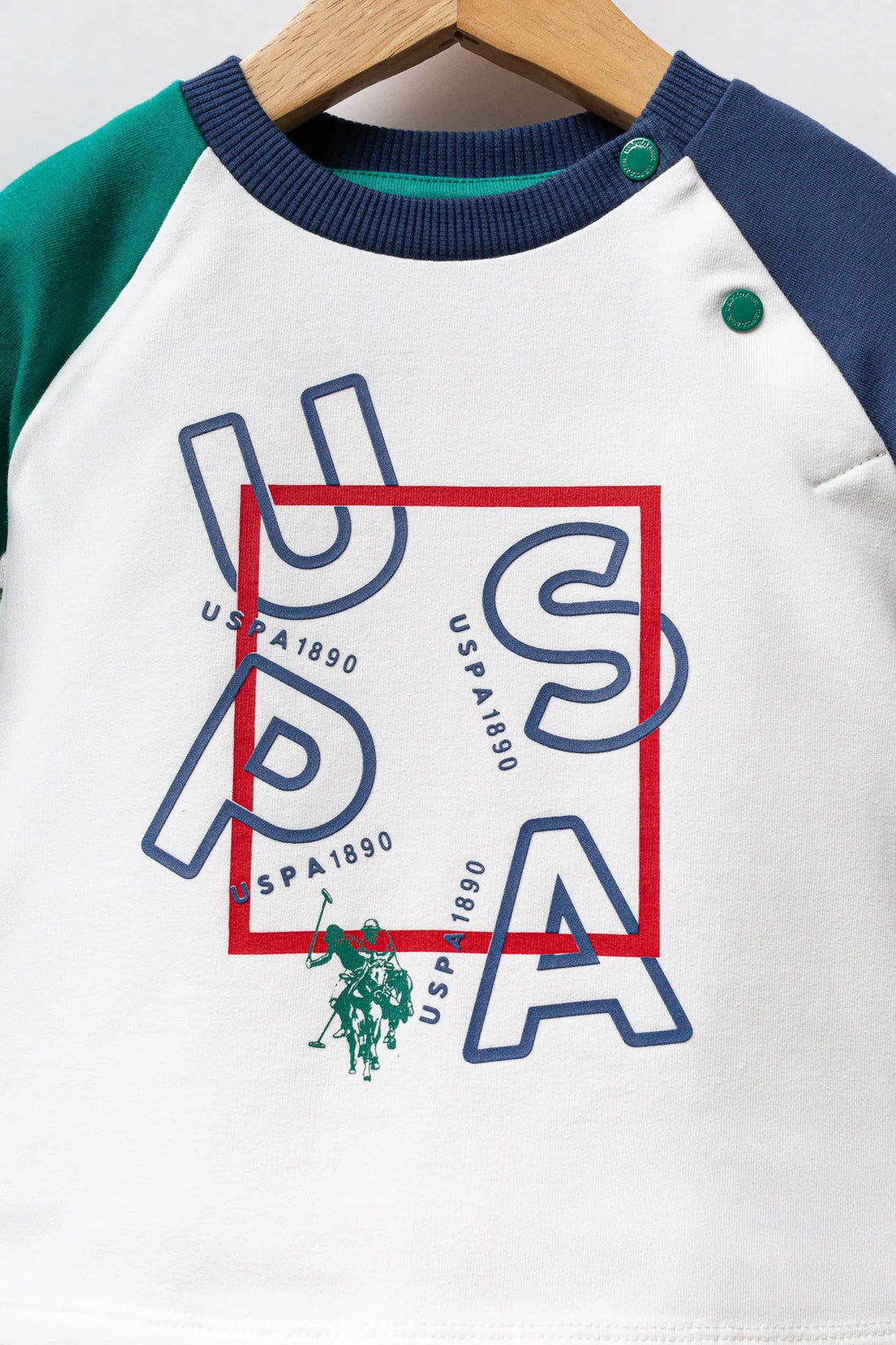 U.S. Polo Assn._White/Green_2 Pieces Set_USB2571_WhiteGreen_02