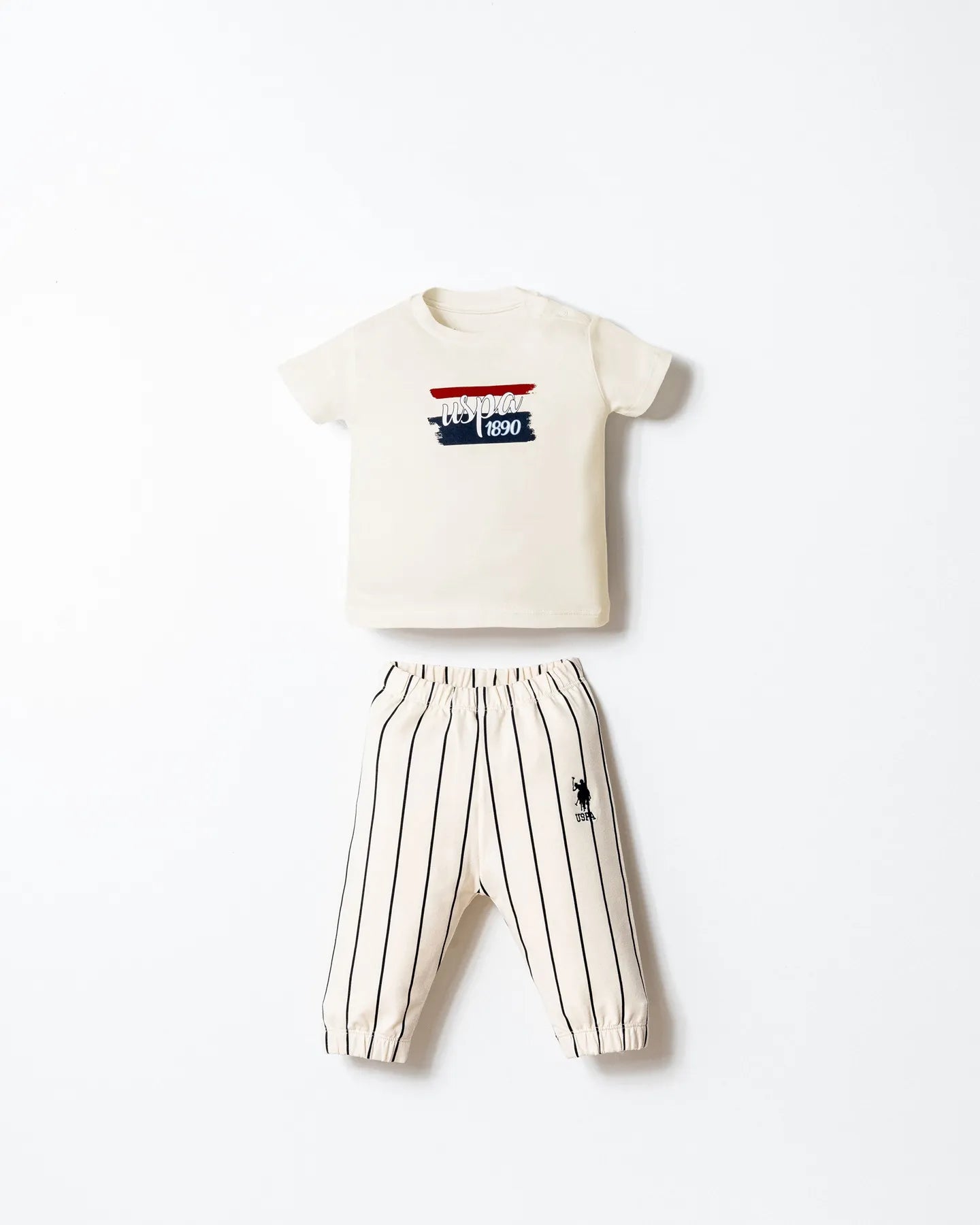 U.S. Polo Assn. Navy Baby Boy Navy Three Pieces Set SKU: USB2872_Navy Image 05