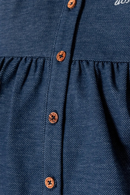 U.S. Polo Assn. Blue Baby Girl Blue Dress SKU: USB2967_Blue Image 04