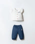 U.S. Polo Assn. Ecru Baby Girl Ecru Two Pieces Set SKU: USB2968_Ecru Image 01
