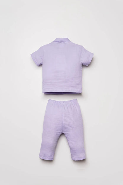 U.S. Polo Assn. Light Lilac Baby Girl Light Lilac Shirt Pyjamas SKU: USB2978_Light Lilac Image 02