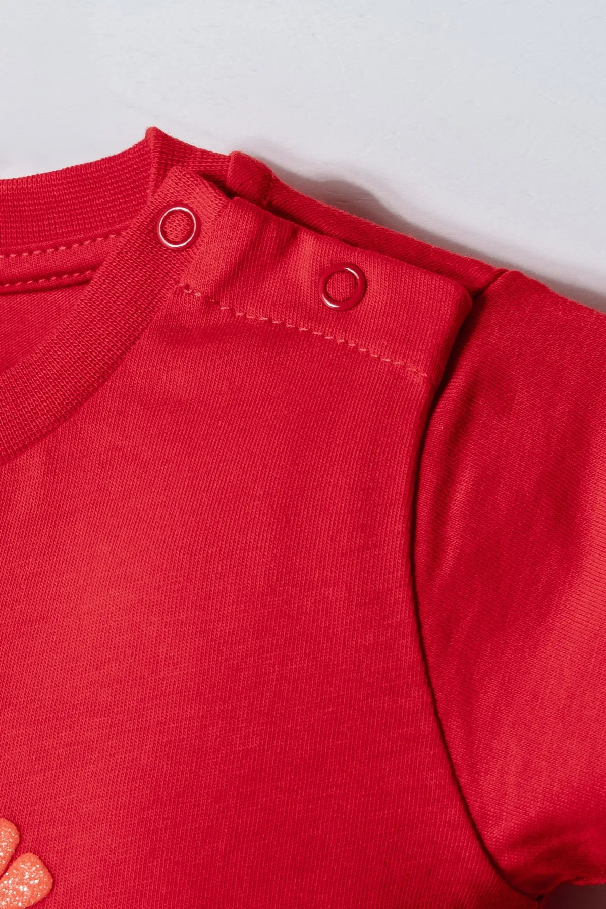U.S. Polo Assn. Reddish Orange Baby Girl Reddish Orange T-Shirt and Short Set SKU: USB2999_Reddish Orange Image 03