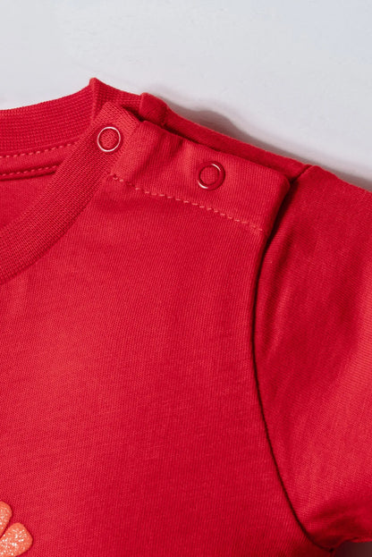U.S. Polo Assn. Reddish Orange Baby Girl Reddish Orange T-Shirt and Short Set SKU: USB2999_Reddish Orange Image 03