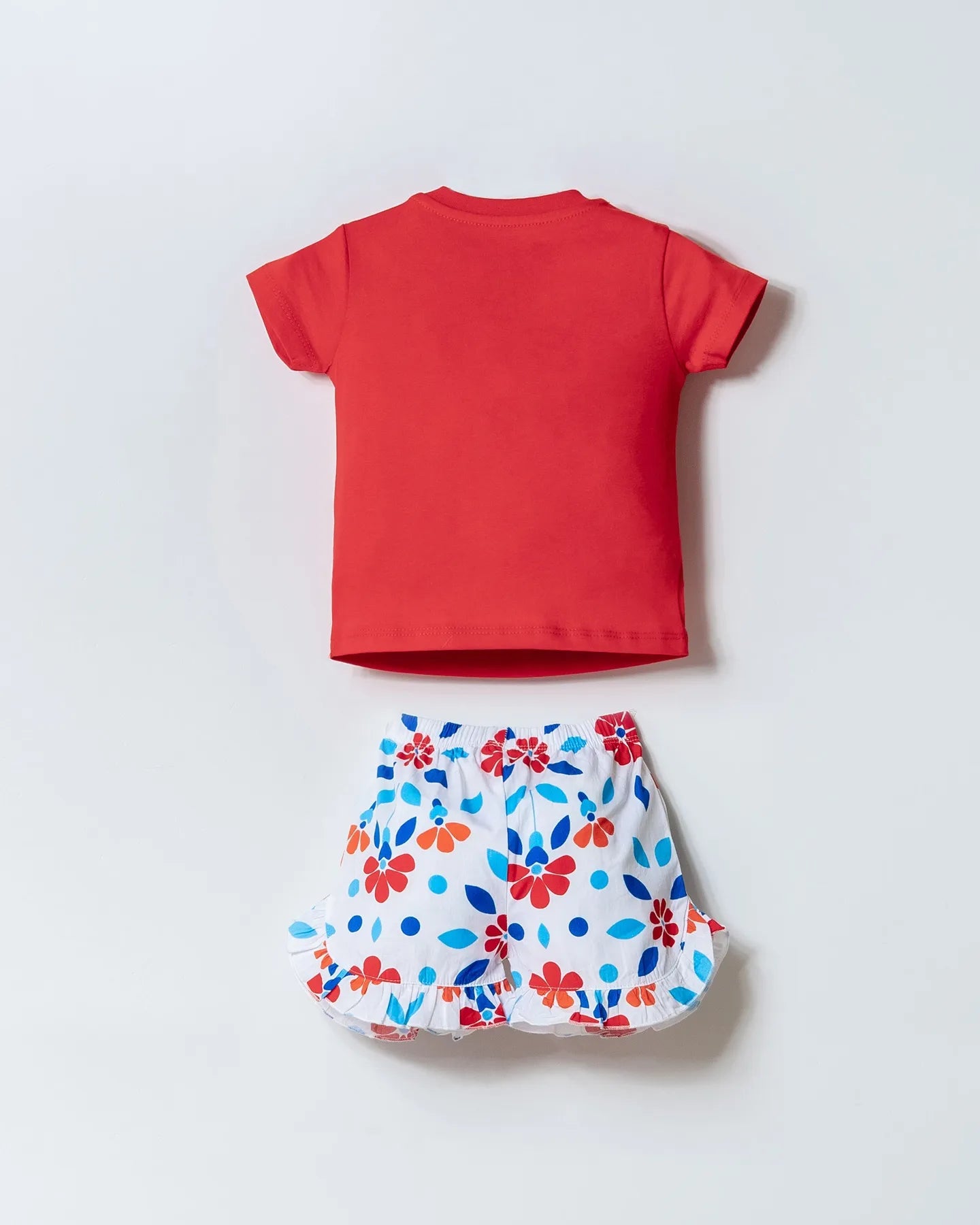 U.S. Polo Assn. Reddish Orange Baby Girl Reddish Orange T-Shirt and Short Set SKU: USB2999_Reddish Orange Image 04